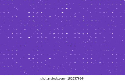 Seamless background pattern of evenly spaced white sport car symbols of different sizes and opacity. Vector illustration on deep purple background with stars