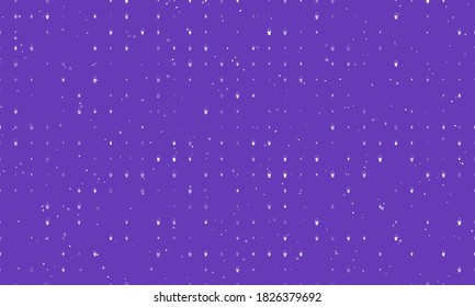 Seamless background pattern of evenly spaced white ice cream symbols of different sizes and opacity. Vector illustration on deep purple background with stars