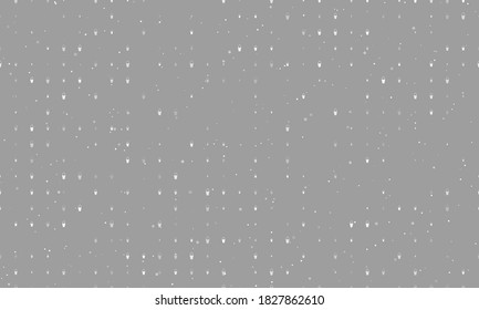 Seamless background pattern of evenly spaced white ice cream symbols of different sizes and opacity. Vector illustration on grey background with stars