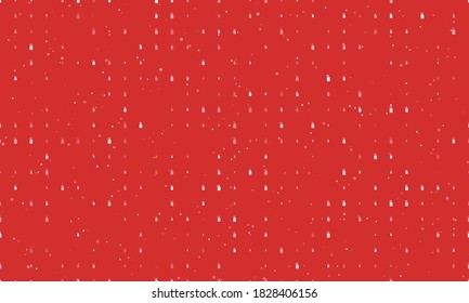 Seamless background pattern of evenly spaced white liquid soap symbols of different sizes and opacity. Vector illustration on red background with stars