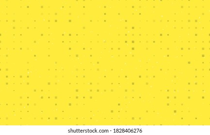 Seamless background pattern of evenly spaced black power socket symbols of different sizes and opacity. Vector illustration on yellow background with stars