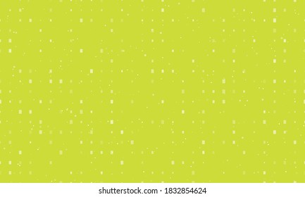 Seamless background pattern of evenly spaced white office building symbols of different sizes and opacity. Vector illustration on lime background with stars