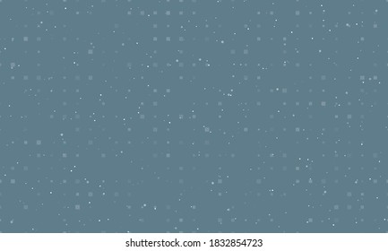 Seamless background pattern of evenly spaced white power socket symbols of different sizes and opacity. Vector illustration on blue grey background with stars