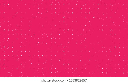 Seamless background pattern of evenly spaced white leaflet symbols of different sizes and opacity. Vector illustration on pink background with stars