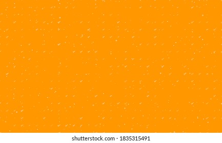 Seamless background pattern of evenly spaced white scissors symbols of different sizes and opacity. Vector illustration on orange background with stars