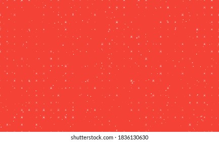 Seamless background pattern of evenly spaced white champagne toast symbols of different sizes and opacity. Vector illustration on red background with stars