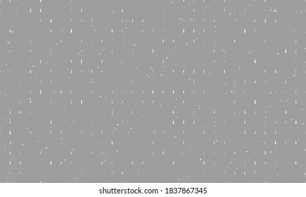 Nahtlose Hintergrundmuster mit gleichmäßig verteilten weißen Champagnersymbolen unterschiedlicher Größe und Deckkraft. Vektorgrafik auf grauem Hintergrund mit Sternen