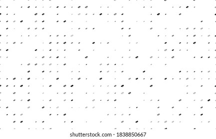 Seamless background pattern of evenly spaced black integrated circuit symbols of different sizes and opacity. Vector illustration on white background