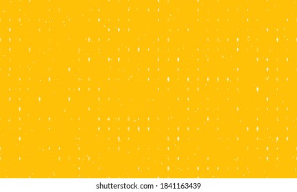 Nahtlose Hintergrundmuster mit gleichmäßig verteilten weißen Mannsymbolen unterschiedlicher Größe und Deckkraft. Vektorgrafik auf gelbem Hintergrund mit Sternen