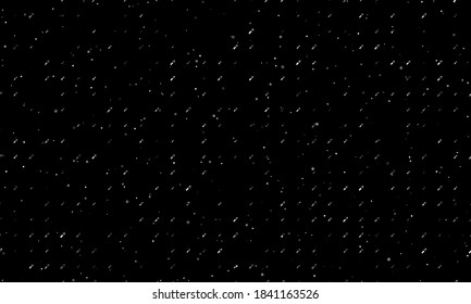 Seamless background pattern of evenly spaced white champagne opening symbols of different sizes and opacity. Vector illustration on black background with stars