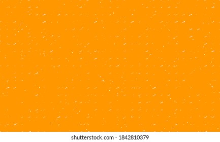 Seamless background pattern of evenly spaced white trumpet symbols of different sizes and opacity. Vector illustration on orange background with stars