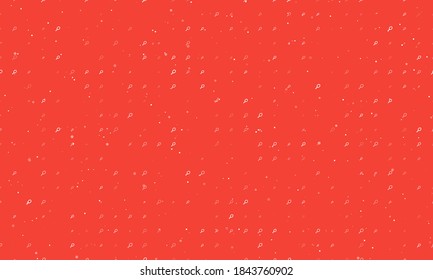 Seamless background pattern of evenly spaced white tennis symbols of different sizes and opacity. Vector illustration on red background with stars