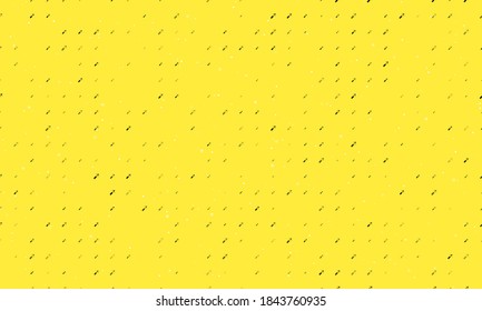 Seamless background pattern of evenly spaced black champagne opening symbols of different sizes and opacity. Vector illustration on yellow background with stars