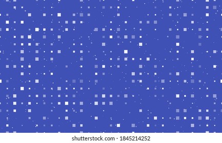 Seamless background pattern of evenly spaced white rectangles of different sizes and opacity. Vector illustration on indigo background with stars