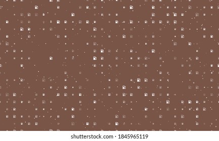 Seamless background pattern of evenly spaced white gas station symbols of different sizes and opacity. Vector illustration on brown background with stars