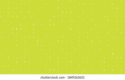 Patrón de fondo sin foco de símbolos de venus blancos pares y espaciados de diferentes tamaños y opacidad. Ilustración vectorial en el fondo de cal con estrellas