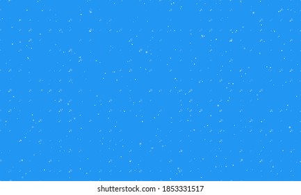 Seamless background pattern of evenly spaced white exploding party poppers of different sizes and opacity. Vector illustration on blue background with stars