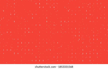 Seamless background pattern of evenly spaced white champagne symbols of different sizes and opacity. Vector illustration on red background with stars