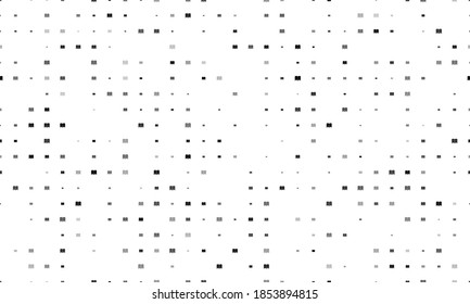 Seamless background pattern of evenly spaced black book symbols of different sizes and opacity. Vector illustration on white background