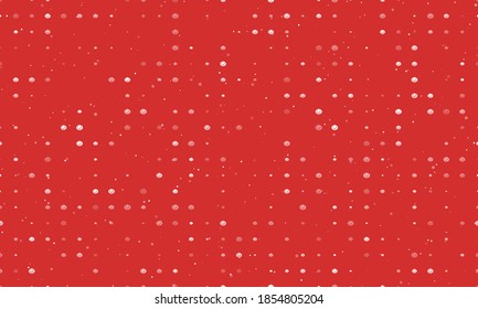 Seamless background pattern of evenly spaced white halloween pumpkin symbols of different sizes and opacity. Vector illustration on red background with stars