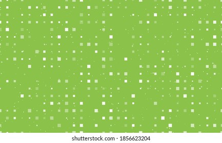 Seamless background pattern of evenly spaced white rectangles of different sizes and opacity. Vector illustration on light green background with stars