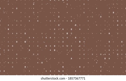 Seamless background pattern of evenly spaced white office building symbols of different sizes and opacity. Vector illustration on brown background with stars