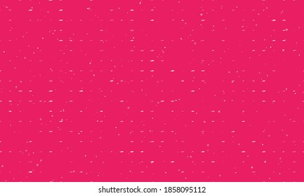 Seamless background pattern of evenly spaced white dolphin symbols of different sizes and opacity. Vector illustration on pink background with stars