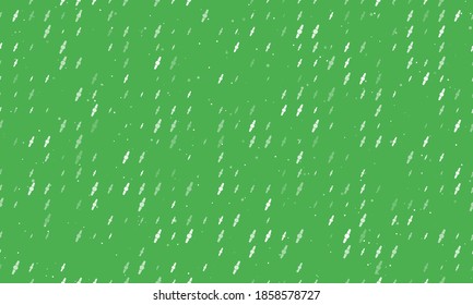 Seamless background pattern of evenly spaced white wristwatch symbols of different sizes and opacity. Vector illustration on green background with stars