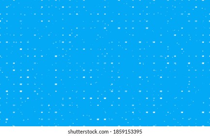 Seamless background pattern of evenly spaced white square academic cap symbols of different sizes and opacity. Vector illustration on light blue background with stars