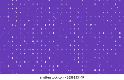 Seamless background pattern of evenly spaced white smart watch symbols of different sizes and opacity. Vector illustration on deep purple background with stars