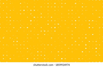 Seamless background pattern of evenly spaced white book symbols of different sizes and opacity. Vector illustration on amber background with stars