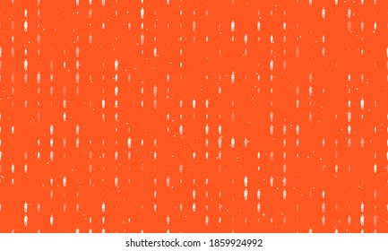 Patrón de fondo sin foco de símbolos burkini blancos de diferente tamaño y opacidad. Ilustración vectorial sobre fondo naranja profundo con estrellas