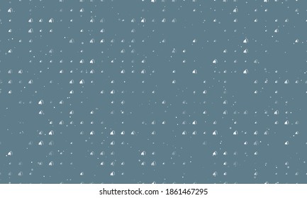 Seamless background pattern of evenly spaced white snowdrops of different sizes and opacity. Vector illustration on blue grey background with stars