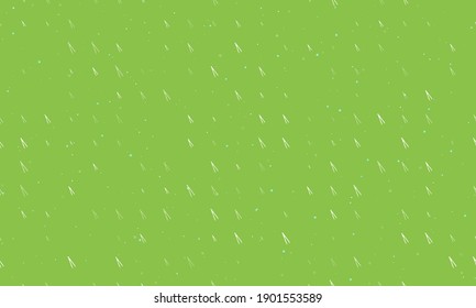 Seamless background pattern of evenly spaced white compass dividers of different sizes and opacity. Vector illustration on light green background with stars
