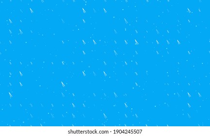 Seamless background pattern of evenly spaced white compass dividers of different sizes and opacity. Vector illustration on light blue background with stars