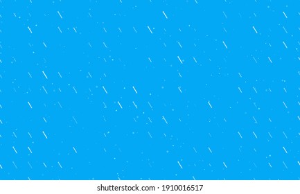 Seamless background pattern of evenly spaced white metal nail symbols of different sizes and opacity. Vector illustration on light blue background with stars