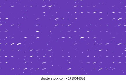 Seamless background pattern of evenly spaced white candy symbols of different sizes and opacity. Vector illustration on deep purple background with stars