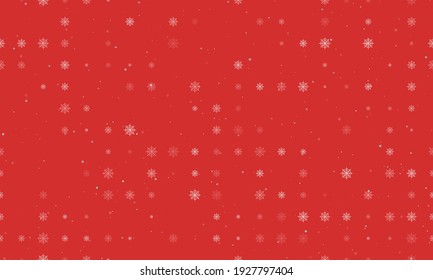 Seamless background pattern of evenly spaced white spider web symbols of different sizes and opacity. Vector illustration on red background with stars