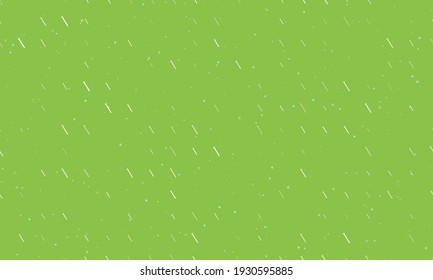 Seamless background pattern of evenly spaced white metal nail symbols of different sizes and opacity. Vector illustration on light green background with stars