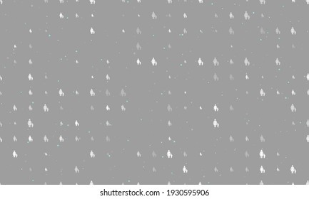Seamless background pattern of evenly spaced white woman with child symbols of different sizes and opacity. Vector illustration on grey background with stars