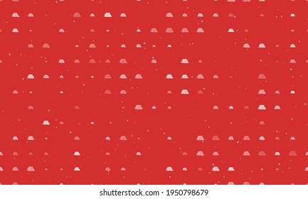 Seamless background pattern of evenly spaced white printed circuit boards of different sizes and opacity. Vector illustration on red background with stars