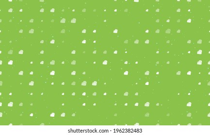 Seamless background pattern of evenly spaced white boxing gloves symbols of different sizes and opacity. Vector illustration on light green background with stars