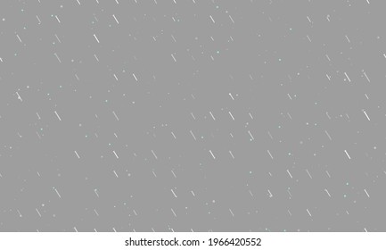 Seamless background pattern of evenly spaced white metal nail symbols of different sizes and opacity. Vector illustration on grey background with stars