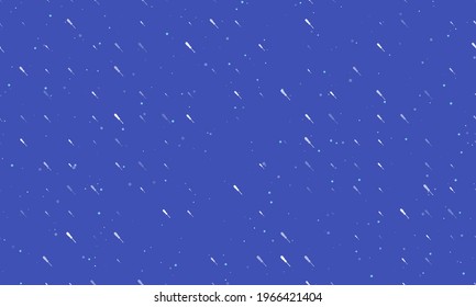 Seamless background pattern of evenly spaced white screwdriver symbols of different sizes and opacity. Vector illustration on indigo background with stars