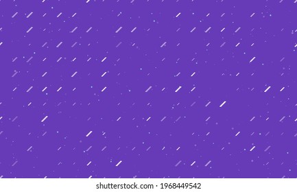 Seamless background pattern of evenly spaced white stairs symbols of different sizes and opacity. Vector illustration on deep purple background with stars