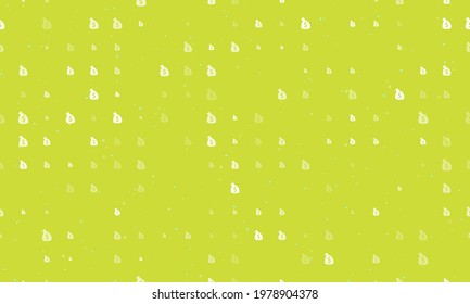 Seamless background pattern of evenly spaced white bag of money symbols of different sizes and opacity. Vector illustration on lime background with stars