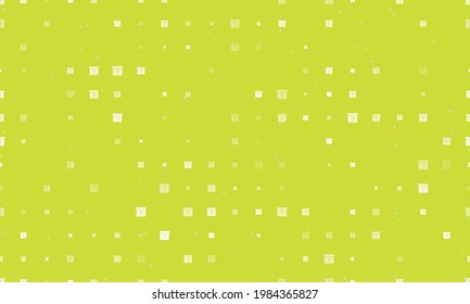 Seamless background pattern of evenly spaced white gift box with a question symbols of different sizes and opacity. Vector illustration on lime background with stars