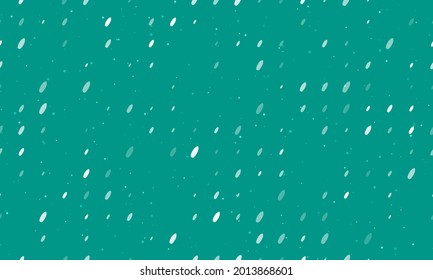 Seamless background pattern of evenly spaced white surf board symbols of different sizes and opacity. Vector illustration on teal background with stars