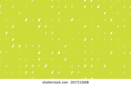 Seamless background pattern of evenly spaced white surf board symbols of different sizes and opacity. Vector illustration on lime background with stars