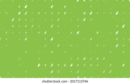 Seamless background pattern of evenly spaced white flash drives of different sizes and opacity. Vector illustration on light green background with stars